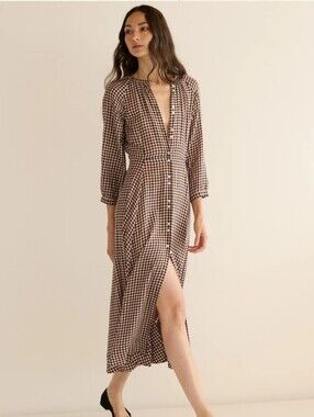 Doen | Dresses | Gap Den 0 Linen Gingham Midi Dress | Poshmark